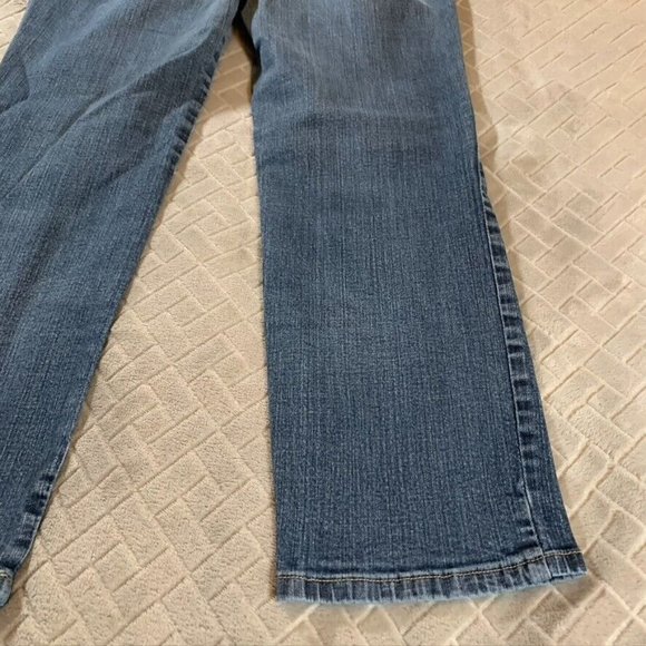 Zana Di Womens 16p Denim Jeans Blue Straight Mid Rise Medium Wash Stretch - Picture 12 of 12